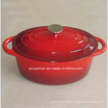 LFGB, CE, FDA, SGS Qualified Cast Iron Oval Casserole with Enamel Coating